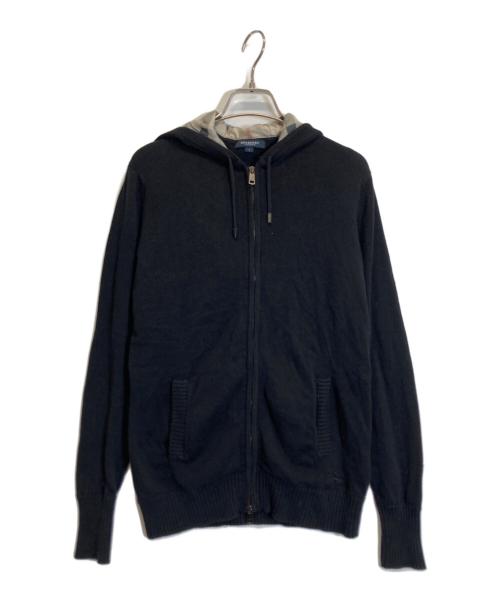 BURBERRY LONDON（バーバリーロンドン）BURBERRY LONDON (バーバリーロンドン) ニットパーカー ブラック サイズ:1の古着・服飾アイテム