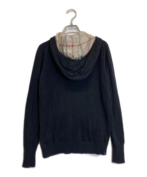BURBERRY LONDON（バーバリーロンドン）BURBERRY LONDON (バーバリーロンドン) ニットパーカー ブラック サイズ:1の古着・服飾アイテム