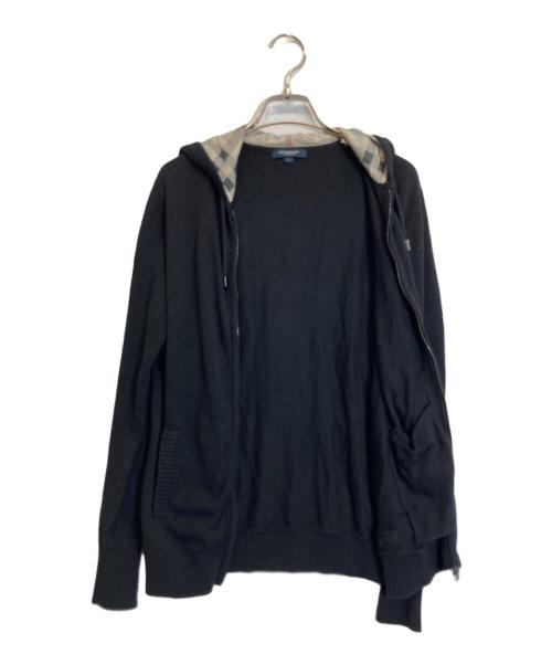 BURBERRY LONDON（バーバリーロンドン）BURBERRY LONDON (バーバリーロンドン) ニットパーカー ブラック サイズ:1の古着・服飾アイテム