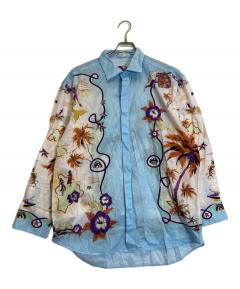 中古・古着通販】ETRO (エトロ) マルチストライプシャツ パープル