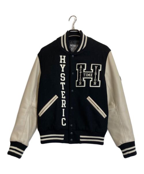 Hysteric Glamour（ヒステリックグラマー）Hysteric Glamour (ヒステリックグラマー) SEE NO EVIL刺繍スタジャン ブラック サイズ:Mの古着・服飾アイテム