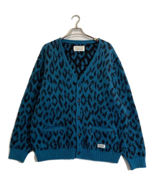 WACKO MARIA（ワコマリア）WACKO MARIA (ワコマリア) レオパードヘビーモヘアカーディガン ブルー サイズ:XLの古着・服飾アイテム