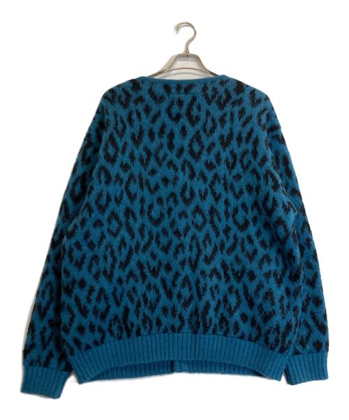 WACKO MARIA（ワコマリア）WACKO MARIA (ワコマリア) レオパードヘビーモヘアカーディガン ブルー サイズ:XLの古着・服飾アイテム