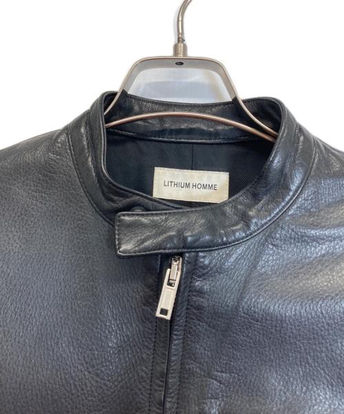 LITHIUM HOMME（リチウムオム・ファム）LITHIUM HOMME (リチウムオム・ファム) レザージャケット ブラック サイズ:42の古着・服飾アイテム
