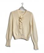 VALENTINOヴァレンティノ）の古着「カシミヤ混カーディガン」｜ホワイト