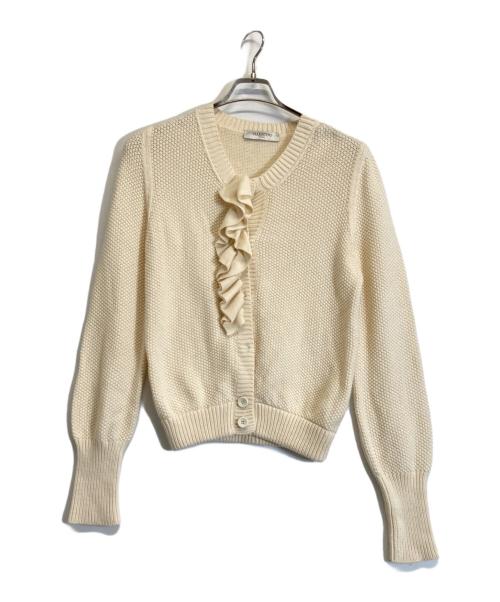 VALENTINO（ヴァレンティノ）VALENTINO (ヴァレンティノ) カシミヤ混カーディガン ホワイト サイズ:42の古着・服飾アイテム