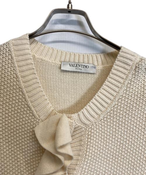 VALENTINO（ヴァレンティノ）VALENTINO (ヴァレンティノ) カシミヤ混カーディガン ホワイト サイズ:42の古着・服飾アイテム