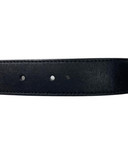 GUCCI（グッチ）GUCCI (グッチ) GGマーモントバックル レザーベルト ブラックの古着・服飾アイテム