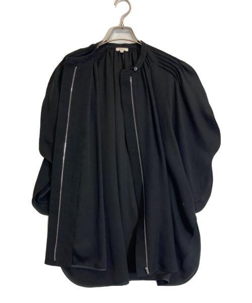 ENFOLD（エンフォルド）ENFOLD (エンフォルド) カーブスリーブワイドブラウス ブラック サイズ:38の古着・服飾アイテム
