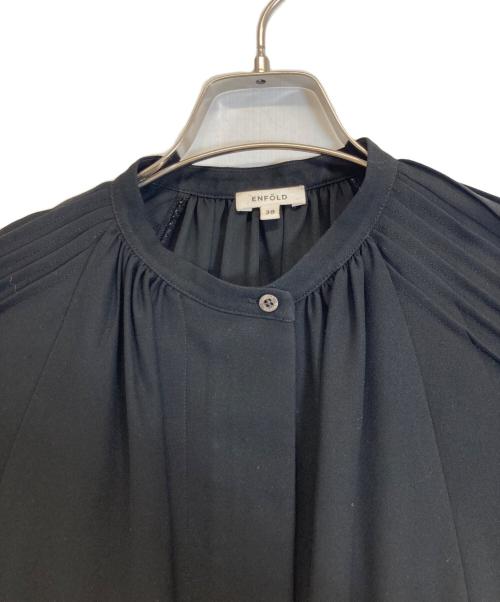ENFOLD（エンフォルド）ENFOLD (エンフォルド) カーブスリーブワイドブラウス ブラック サイズ:38の古着・服飾アイテム