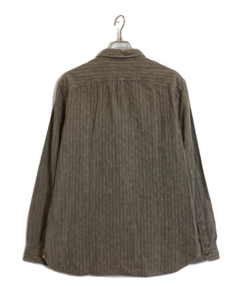 RRL RALPH LAUREN（ダブルアールエル ラルフローレン）RRL RALPH LAUREN (ダブルアールエル ラルフローレン) ストライプシャツ ブラウン サイズ:Lの古着・服飾アイテム