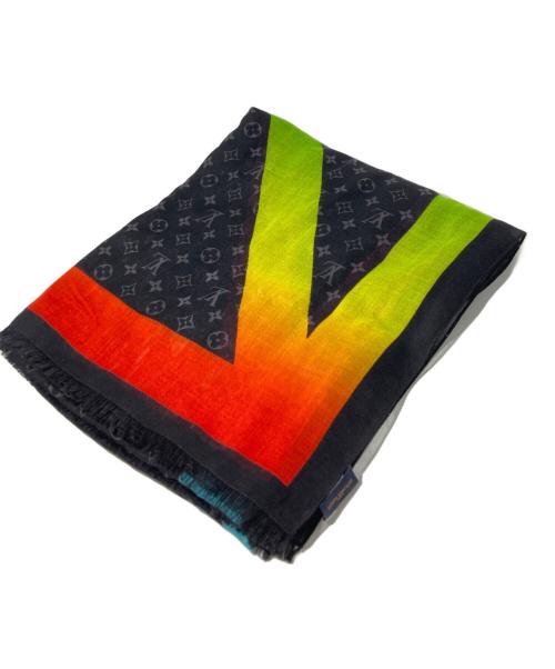 LOUIS VUITTON（ルイ ヴィトン）LOUIS VUITTON (ルイ ヴィトン) カシミヤシルクカーフ ブラックの古着・服飾アイテム