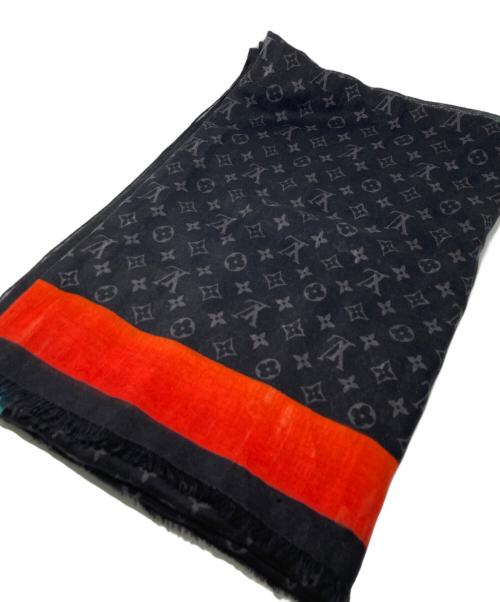 LOUIS VUITTON（ルイ ヴィトン）LOUIS VUITTON (ルイ ヴィトン) カシミヤシルクカーフ ブラックの古着・服飾アイテム