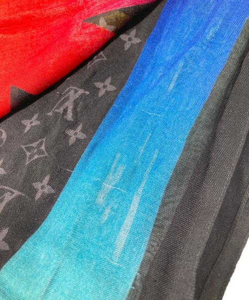 LOUIS VUITTON（ルイ ヴィトン）LOUIS VUITTON (ルイ ヴィトン) カシミヤシルクカーフ ブラックの古着・服飾アイテム