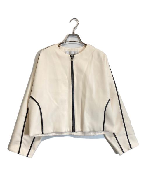 ADORE（アドーア）ADORE (アドーア) エアーダブルクロスジャケット ホワイト サイズ:38の古着・服飾アイテム