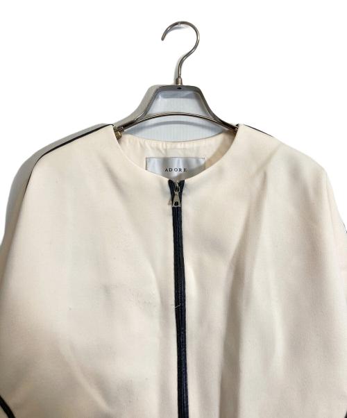 ADORE（アドーア）ADORE (アドーア) エアーダブルクロスジャケット ホワイト サイズ:38の古着・服飾アイテム