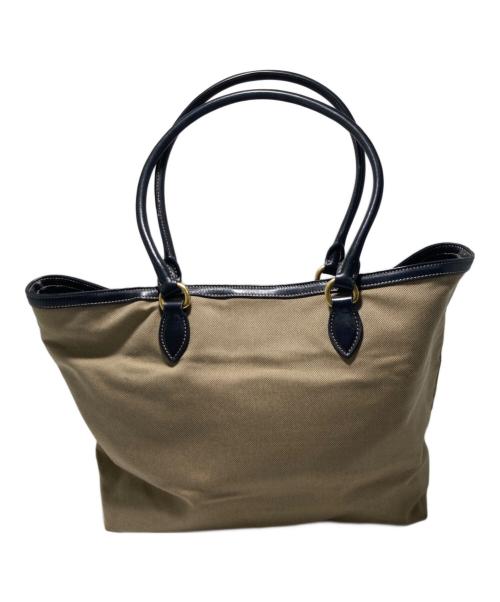 PRADA（プラダ）PRADA (プラダ) キャンバスカーフ切替トートバック ブラウンの古着・服飾アイテム