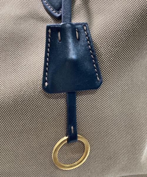 PRADA（プラダ）PRADA (プラダ) キャンバスカーフ切替トートバック ブラウンの古着・服飾アイテム