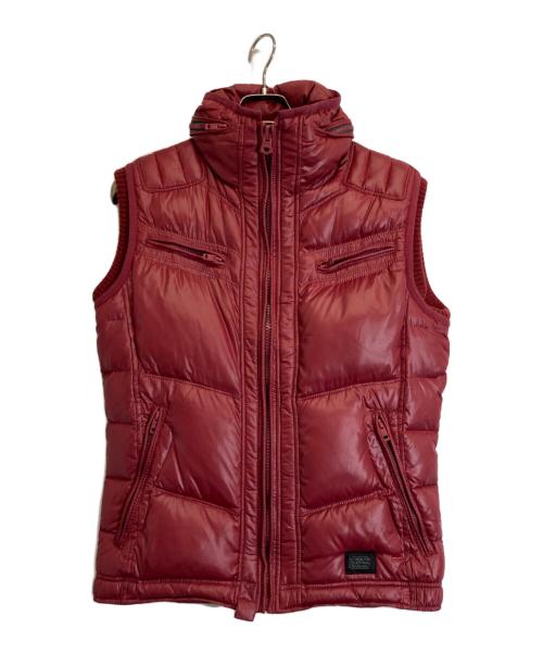 DIESEL（ディーゼル）DIESEL (ディーゼル) 中綿ベスト レッド サイズ:Sの古着・服飾アイテム
