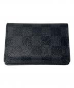 LOUIS VUITTONルイ ヴィトン）の古着「2つ折りカードケース」｜ブラック