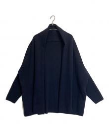 MUSE de Deuxieme Classe（ミューズ ドゥーズィエム クラス）の古着「スムース ニットガウン ショートコート」｜ネイビー