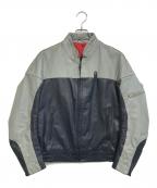 BMWビーエムダブリュー）の古着「レザージャケット」｜ネイビー