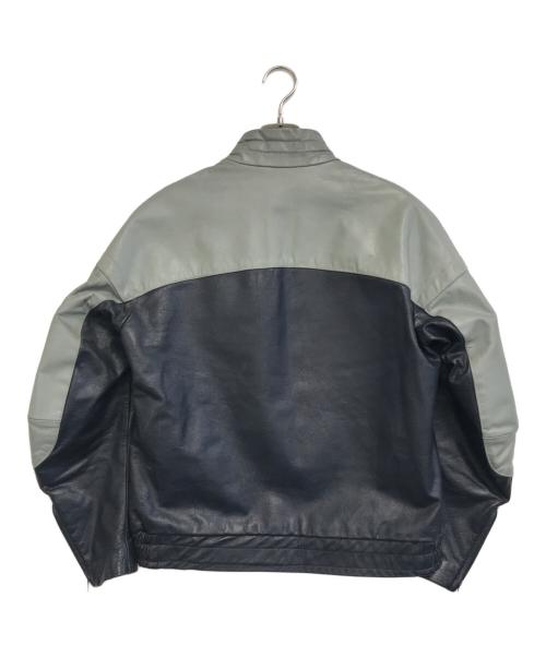 BMW（ビーエムダブリュー）BMW (ビーエムダブリュー) レザージャケット ネイビー サイズ:表記なしの古着・服飾アイテム