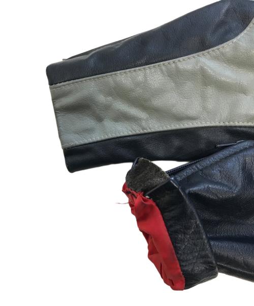 BMW（ビーエムダブリュー）BMW (ビーエムダブリュー) レザージャケット ネイビー サイズ:表記なしの古着・服飾アイテム