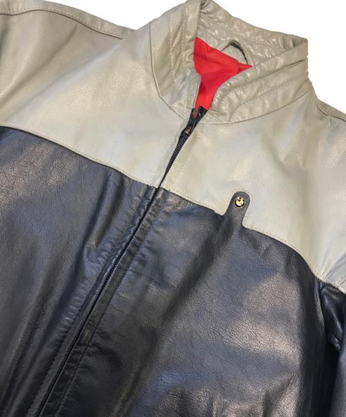 BMW（ビーエムダブリュー）BMW (ビーエムダブリュー) レザージャケット ネイビー サイズ:表記なしの古着・服飾アイテム