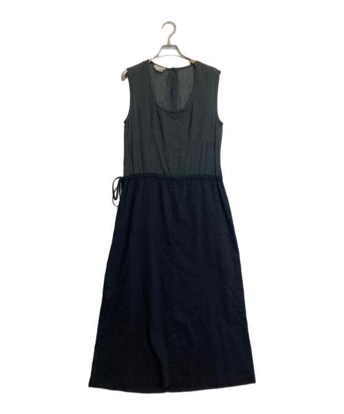 DRIES VAN NOTEN（ドリスヴァンノッテン）DRIES VAN NOTEN (ドリスヴァンノッテン) 切替ノースリーブワンピース ブラック サイズ:38の古着・服飾アイテム