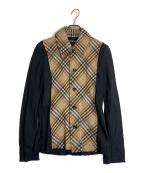 tricot COMME des GARCONSトリココムデギャルソン）の古着「異素材ドッキングジャケット」｜ベージュ