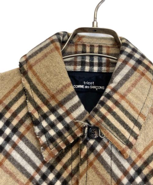 tricot COMME des GARCONS（トリココムデギャルソン）tricot COMME des GARCONS (トリココムデギャルソン) 異素材ドッキングジャケット ベージュ サイズ:Mの古着・服飾アイテム