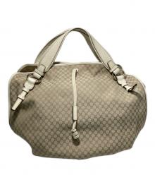 CELINE（セリーヌ）の古着「マカダム柄トートバック」｜ホワイト