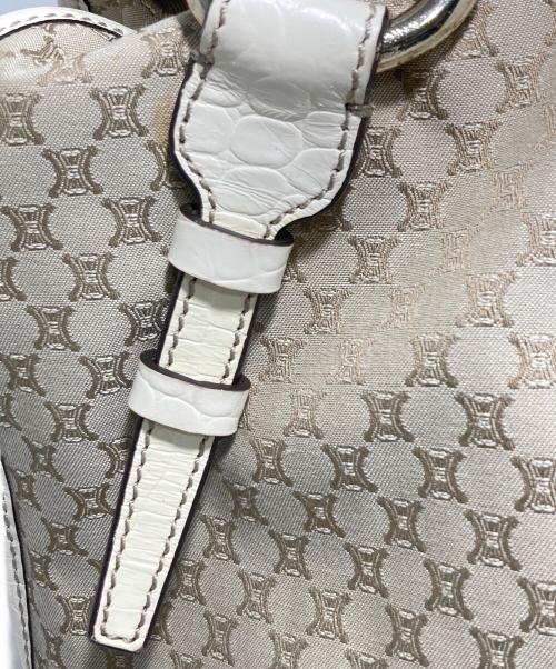 CELINE（セリーヌ）CELINE (セリーヌ) マカダム柄トートバック ホワイトの古着・服飾アイテム