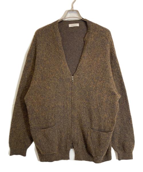 confect（コンフェクト）CONFECT (コンフェクト) ジップカーディガン ブラウン サイズ:Fの古着・服飾アイテム