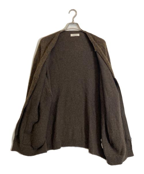 confect（コンフェクト）CONFECT (コンフェクト) ジップカーディガン ブラウン サイズ:Fの古着・服飾アイテム