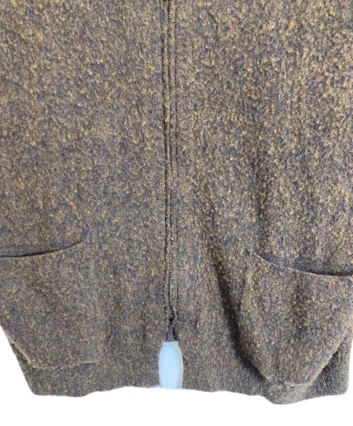 confect（コンフェクト）CONFECT (コンフェクト) ジップカーディガン ブラウン サイズ:Fの古着・服飾アイテム