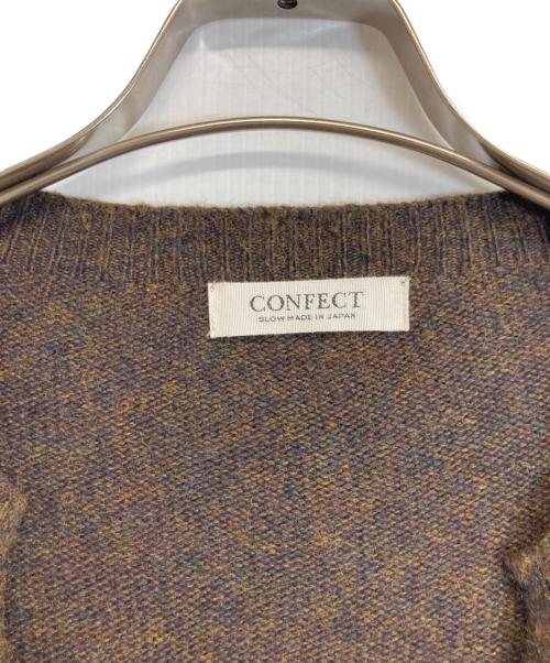 confect（コンフェクト）CONFECT (コンフェクト) ジップカーディガン ブラウン サイズ:Fの古着・服飾アイテム