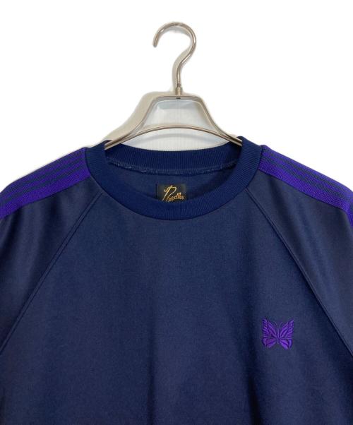 Needles（ニードルズ）Needles (ニードルズ) Track Crew Neck Shirt（トラッククルーネックシャツ） パープル サイズ:Mの古着・服飾アイテム