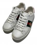 GUCCIグッチ）の古着「エンブロイダリースニーカー」｜ホワイト