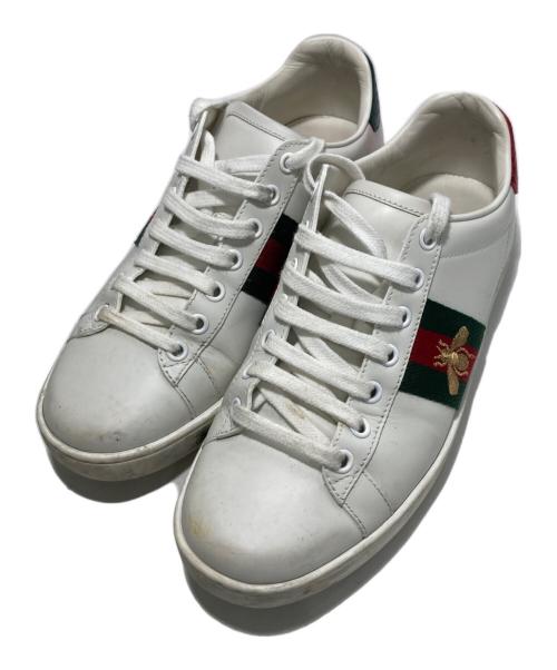 GUCCI（グッチ）GUCCI (グッチ) エンブロイダリースニーカー ホワイト サイズ:23.5の古着・服飾アイテム