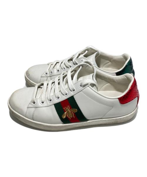 GUCCI（グッチ）GUCCI (グッチ) エンブロイダリースニーカー ホワイト サイズ:23.5の古着・服飾アイテム