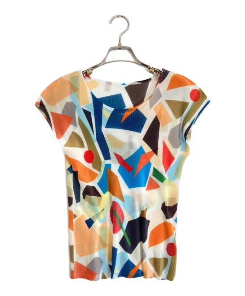 PLEATS PLEASE（プリーツプリーズ）PLEATS PLEASE (プリーツプリーズ) プリーツカットソー マルチカラー サイズ:表記無しの古着・服飾アイテム