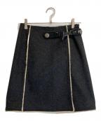PRADA SPORTSプラダスポーツ）の古着「コンチョボタンスカート」｜ブラック