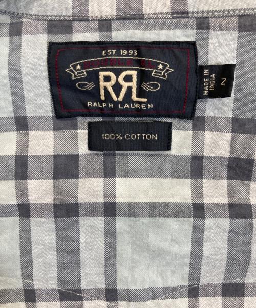 RRL RALPH LAUREN（ダブルアールエル ラルフローレン）RRL RALPH LAUREN (ダブルアールエル ラルフローレン) チェックシャツ グレー サイズ:2の古着・服飾アイテム