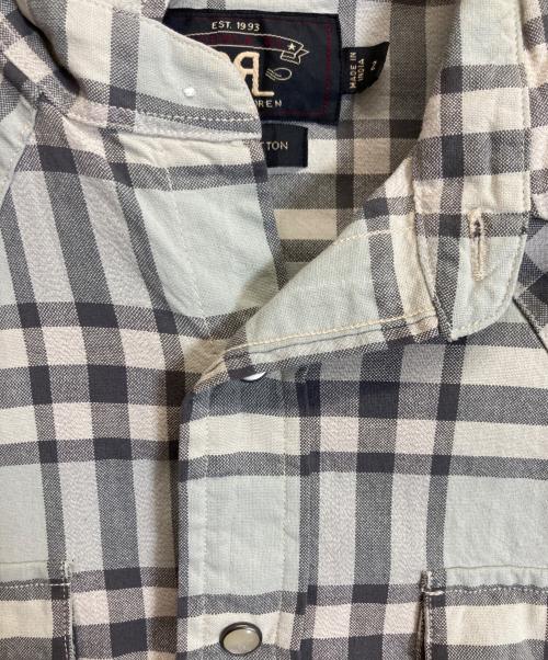 RRL RALPH LAUREN（ダブルアールエル ラルフローレン）RRL RALPH LAUREN (ダブルアールエル ラルフローレン) チェックシャツ グレー サイズ:2の古着・服飾アイテム