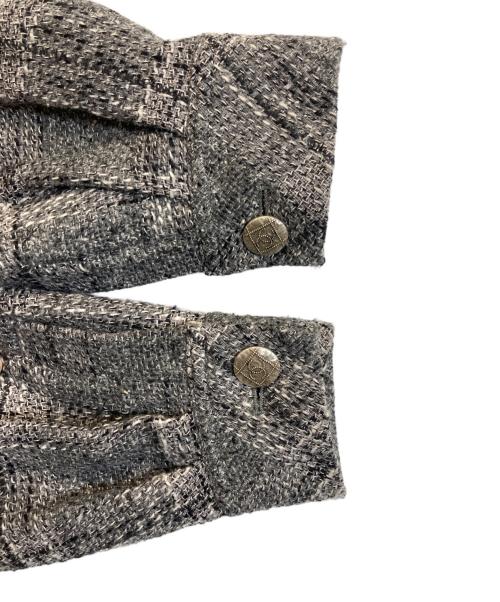 CHANEL（シャネル）CHANEL (シャネル) ココボタンフリルジャケット グレー サイズ:36の古着・服飾アイテム