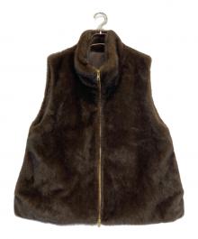 JOURNAL STANDARD relume（ジャーナルスタンダード レリューム）の古着「スタンドカラーファーベスト」｜ブラウン