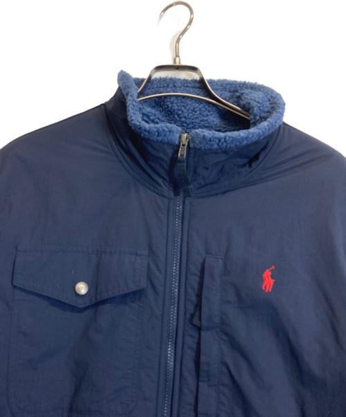 POLO RALPH LAUREN（ポロ・ラルフローレン）POLO RALPH LAUREN (ポロ・ラルフローレン) ボアジャケット ブルー サイズ:XLの古着・服飾アイテム