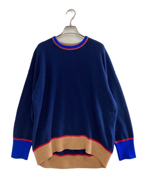 MACPHEE（マカフィー）MACPHEE (マカフィー) NZ LAMBS クルーネックプルオーバー ネイビー サイズ:Mの古着・服飾アイテム